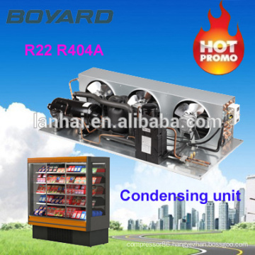 r404a lanhai mini compressor type condensator unit for commercial retail refrigerator island display cooler